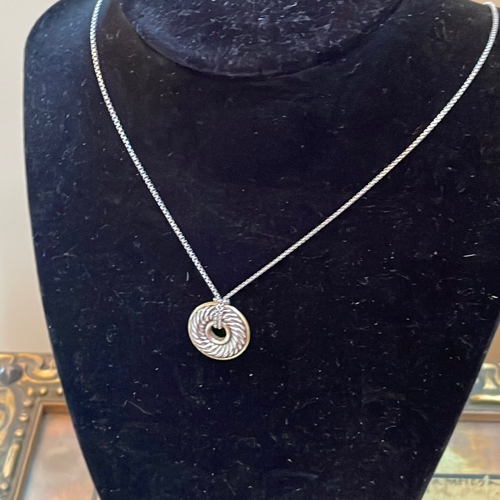 David Yurman 18 K Sterling Cable Necklace - Picture 8 of 16